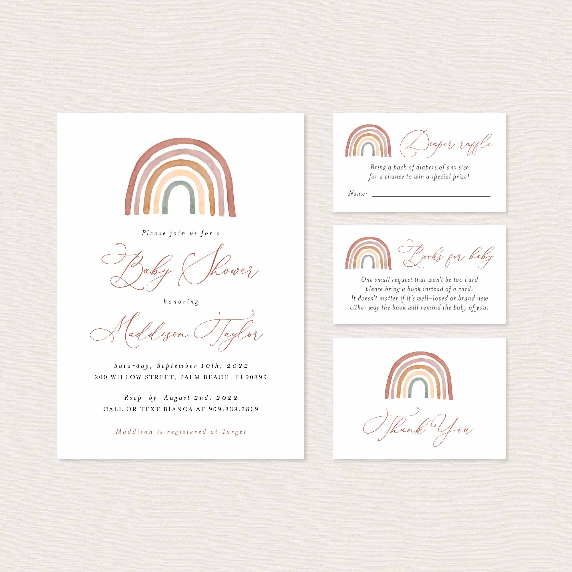 Rainbow Baby Shower Printables