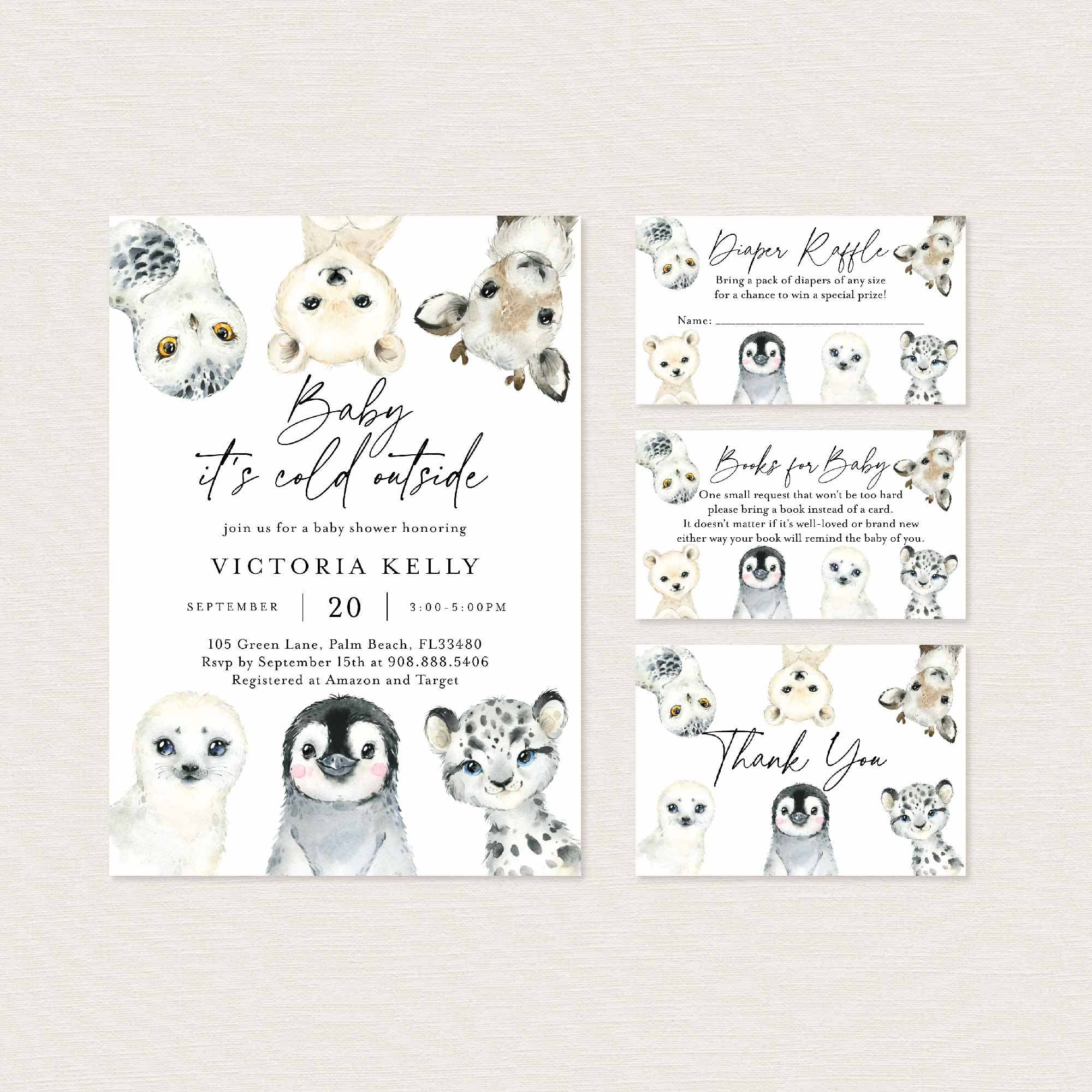 Little Arctic Baby Shower Printables