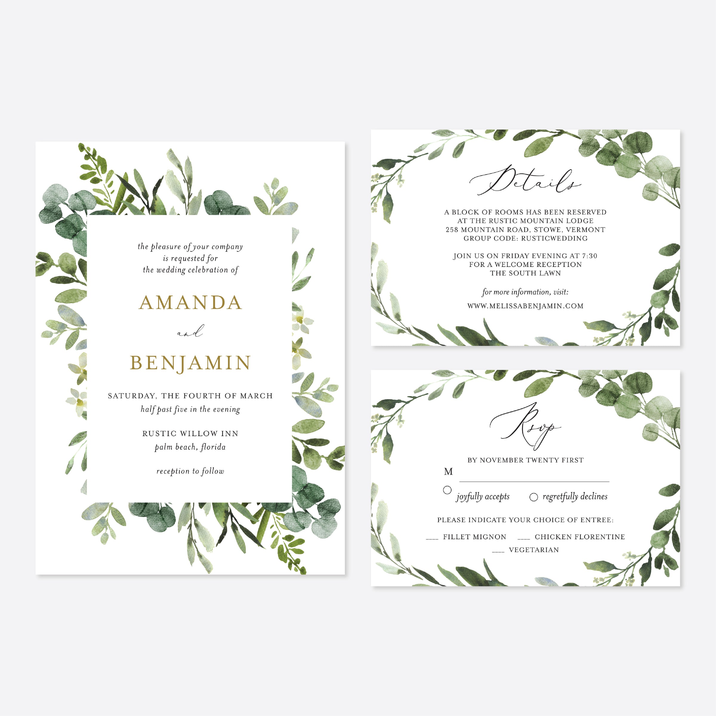 Foliage Wedding Printables