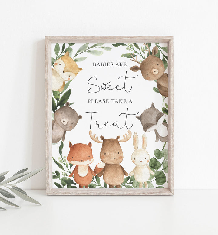 Woodland Friends Baby Shower Babies Are Sweet Sign Printable