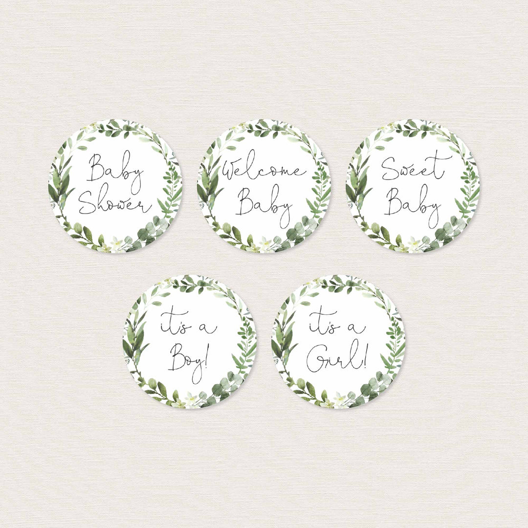 Woodland Friends Baby Shower Cupcake Toppers and Cupcake Wrappers Printable
