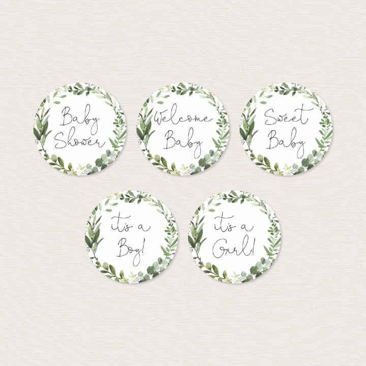 Woodland Friends Baby Shower Cupcake Toppers and Cupcake Wrappers Printable