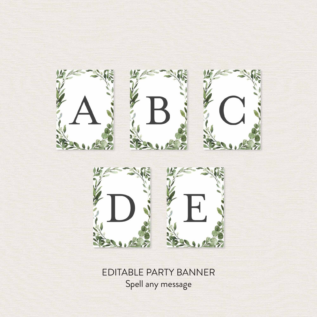 Woodland Friends Baby Shower Party Banner Printable