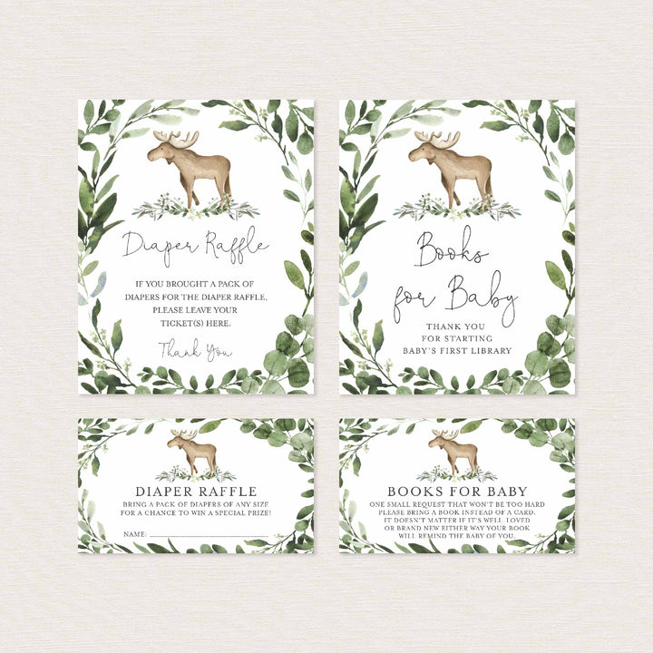 Lumberjack Moose Baby Shower Suite Printable