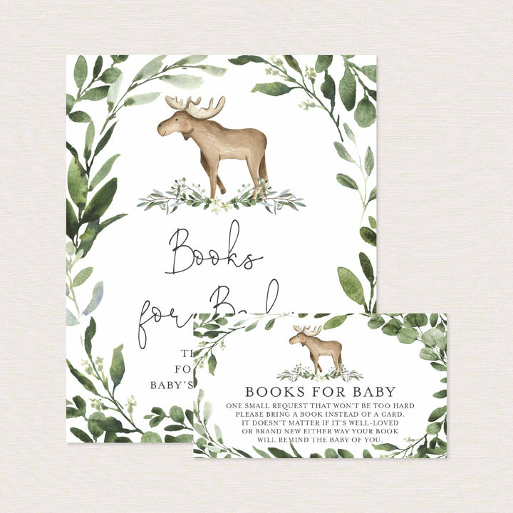 Lumberjack Moose Baby Shower Books For Baby Printable