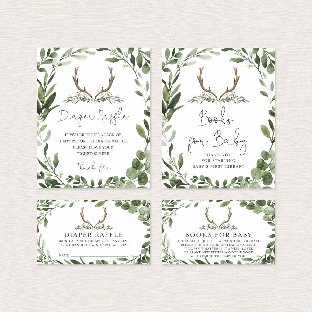 Lumberjack Deer Baby Shower Suite Printable