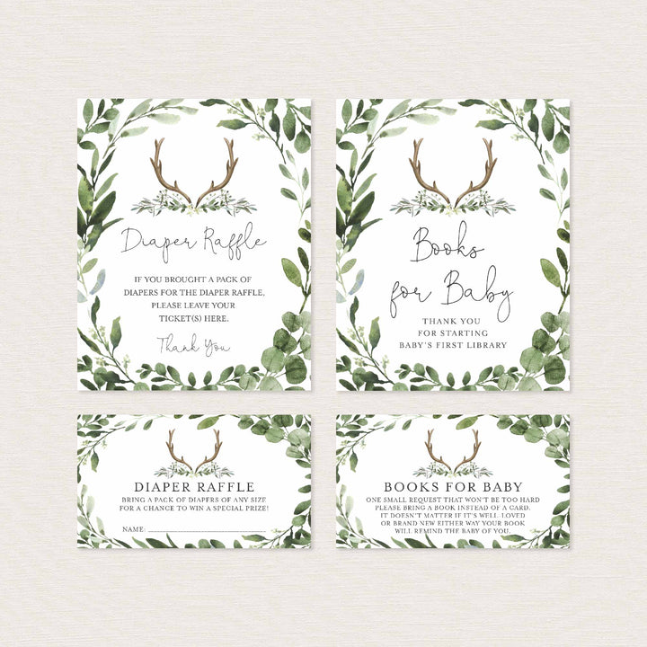 Lumberjack Deer Baby Shower Suite Printable