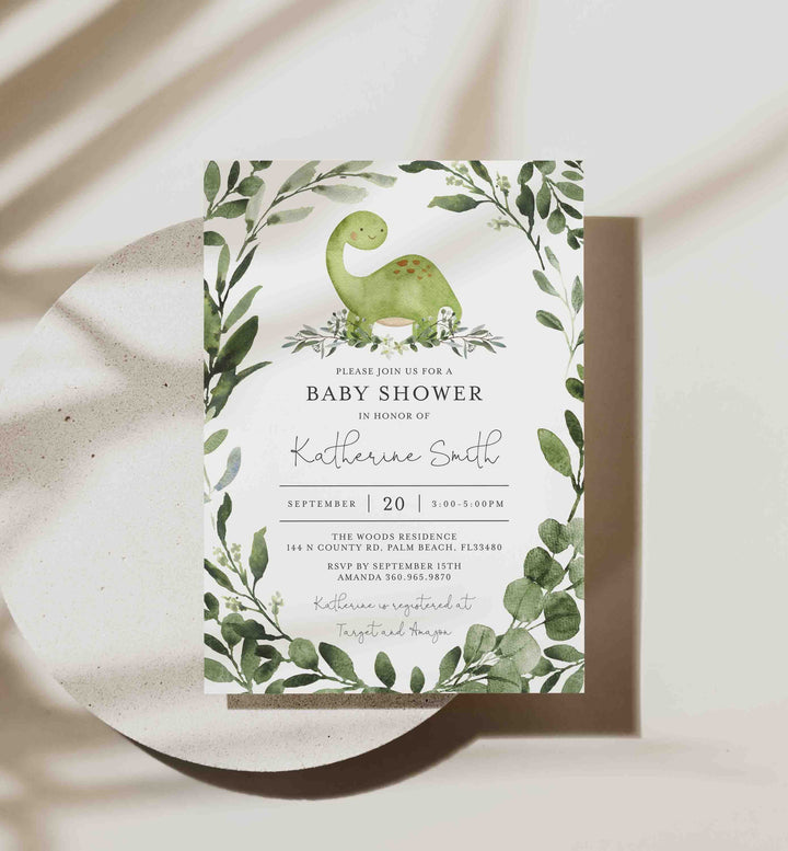 Dinosaur Baby Shower Invitation Printable