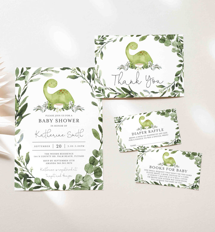 Dinosaur Baby Shower Suite Printable