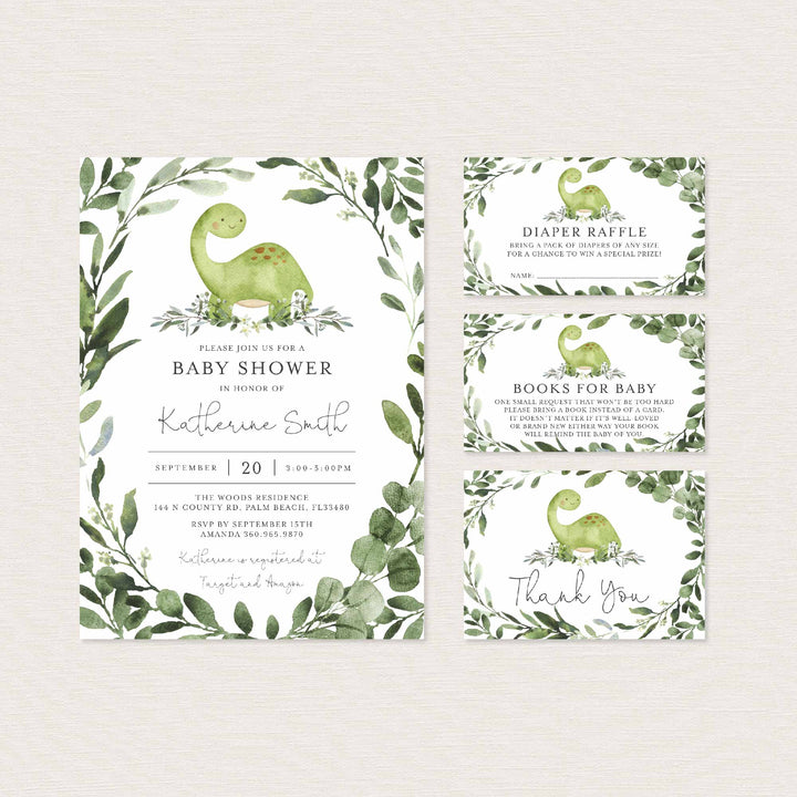 Dinosaur Baby Shower Suite Printable