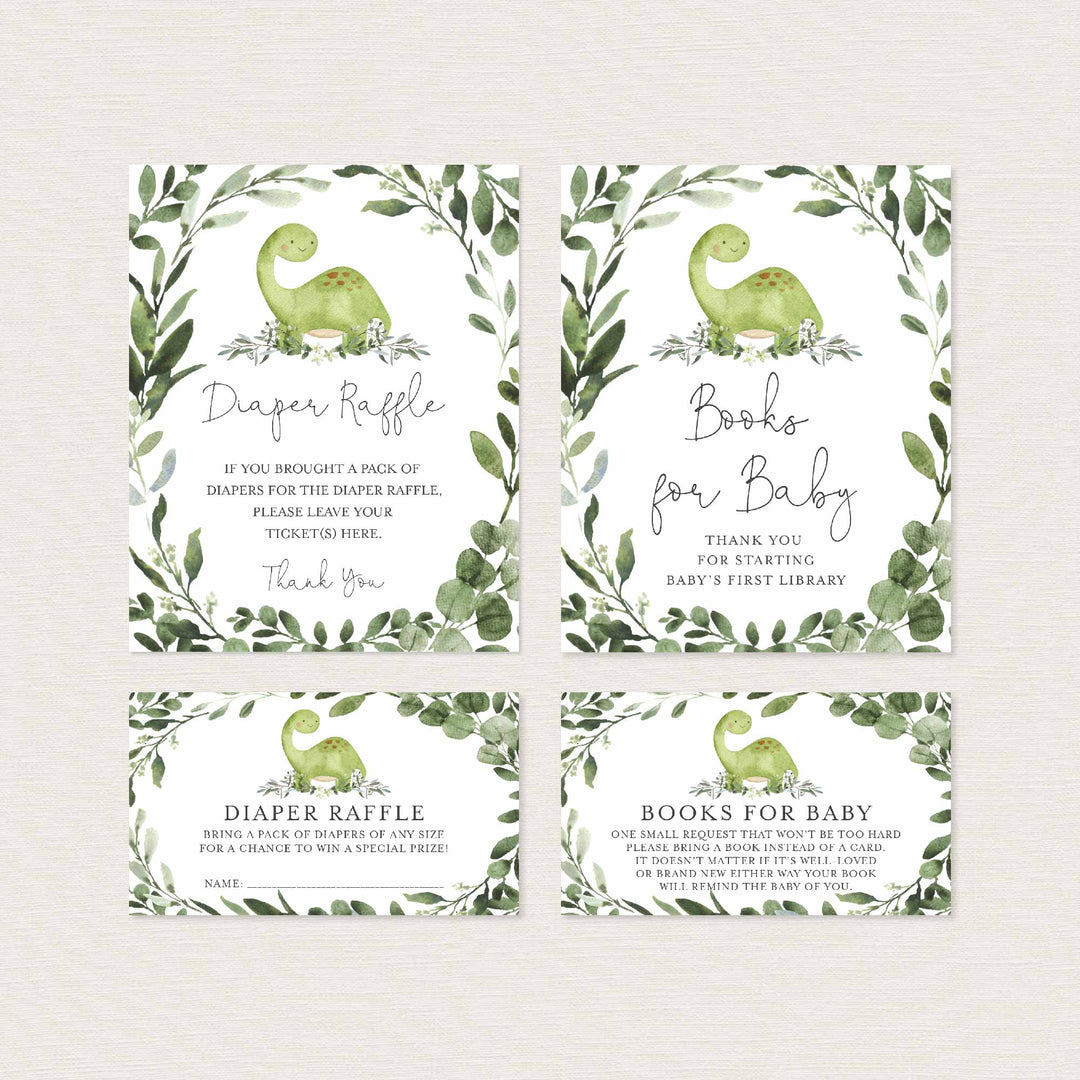 Dinosaur Baby Shower Suite Printable