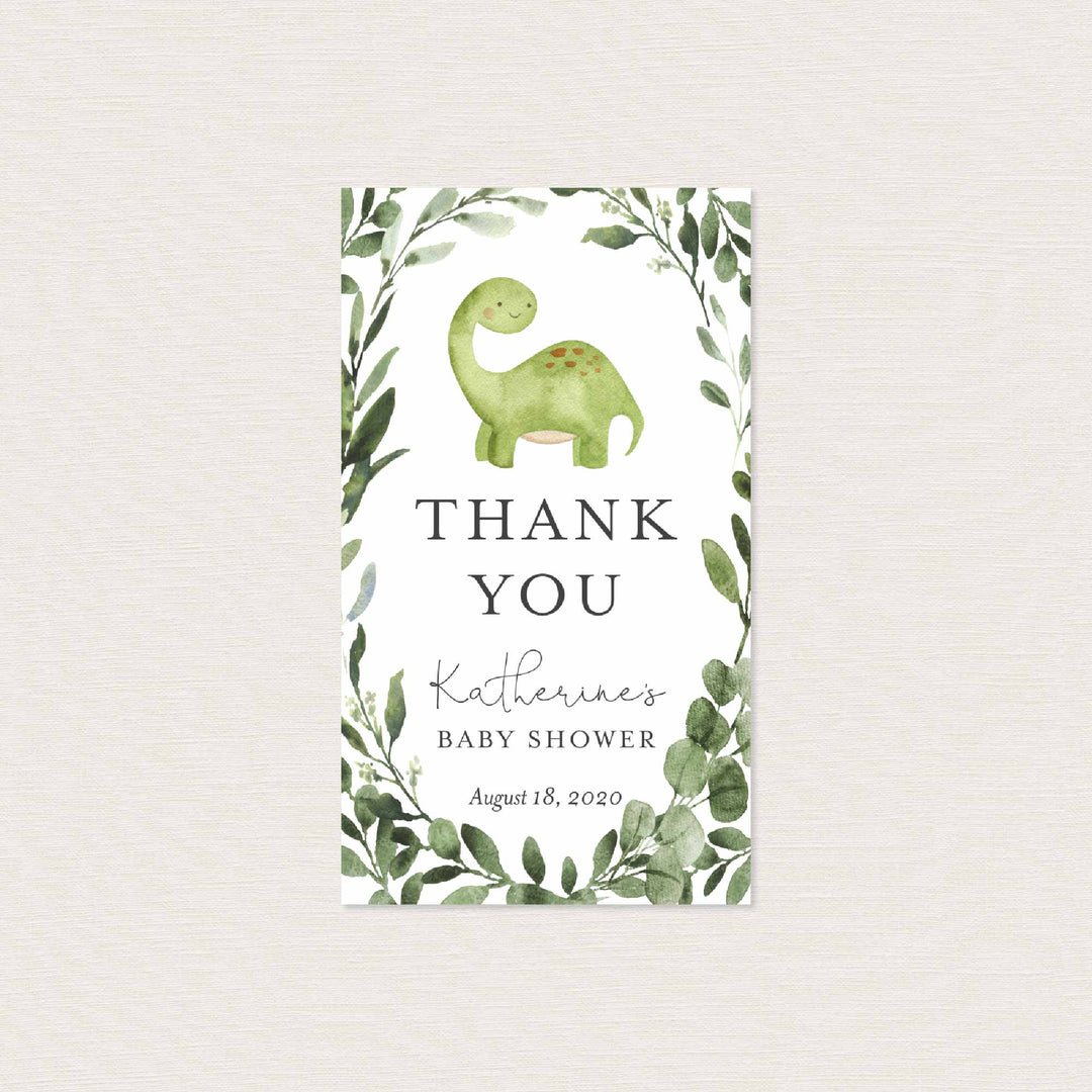 Dinosaur Baby Shower Favour Tag Printable