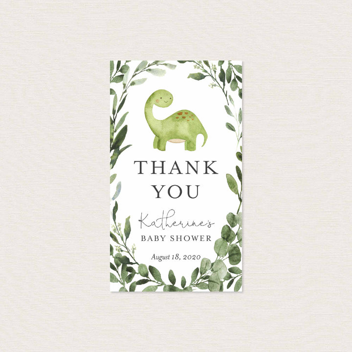 Dinosaur Baby Shower Favour Tag Printable