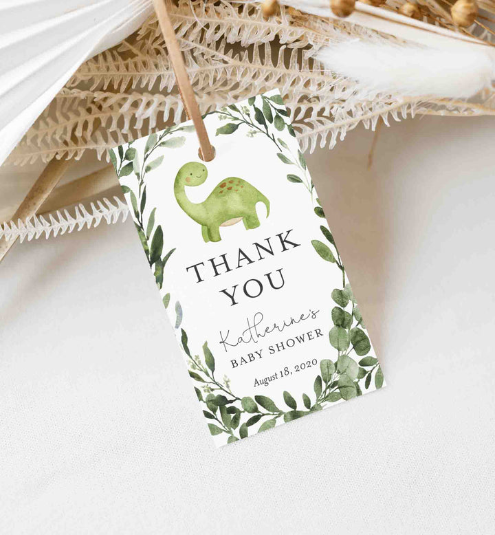 Dinosaur Baby Shower Favour Tag Printable