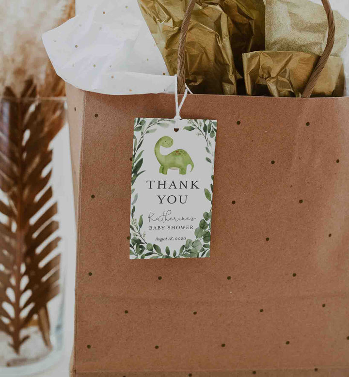 Dinosaur Baby Shower Favour Tag Printable