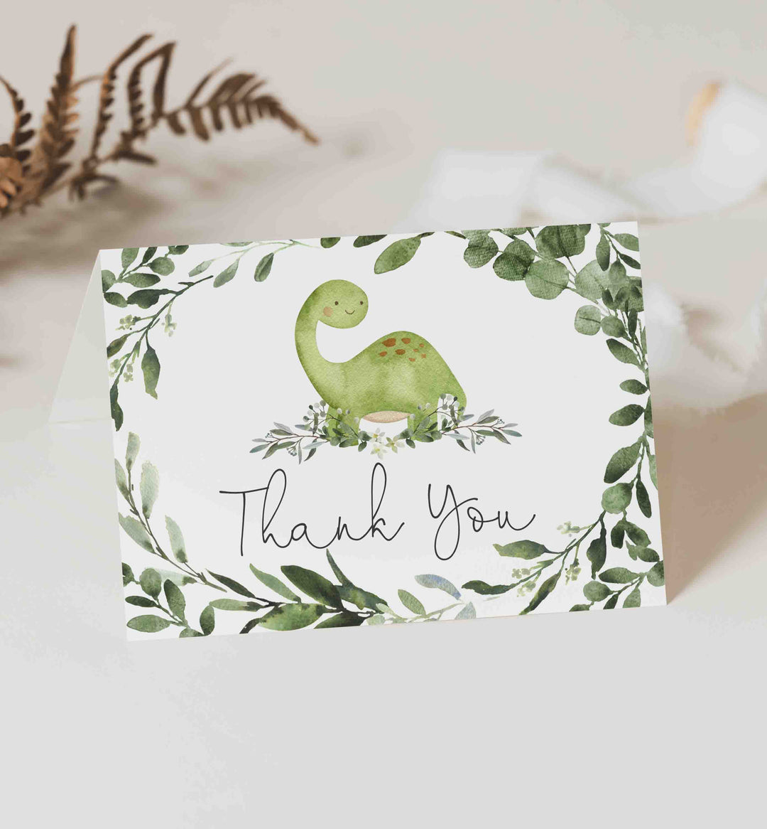 Dinosaur Baby Shower Thank You Card Printable