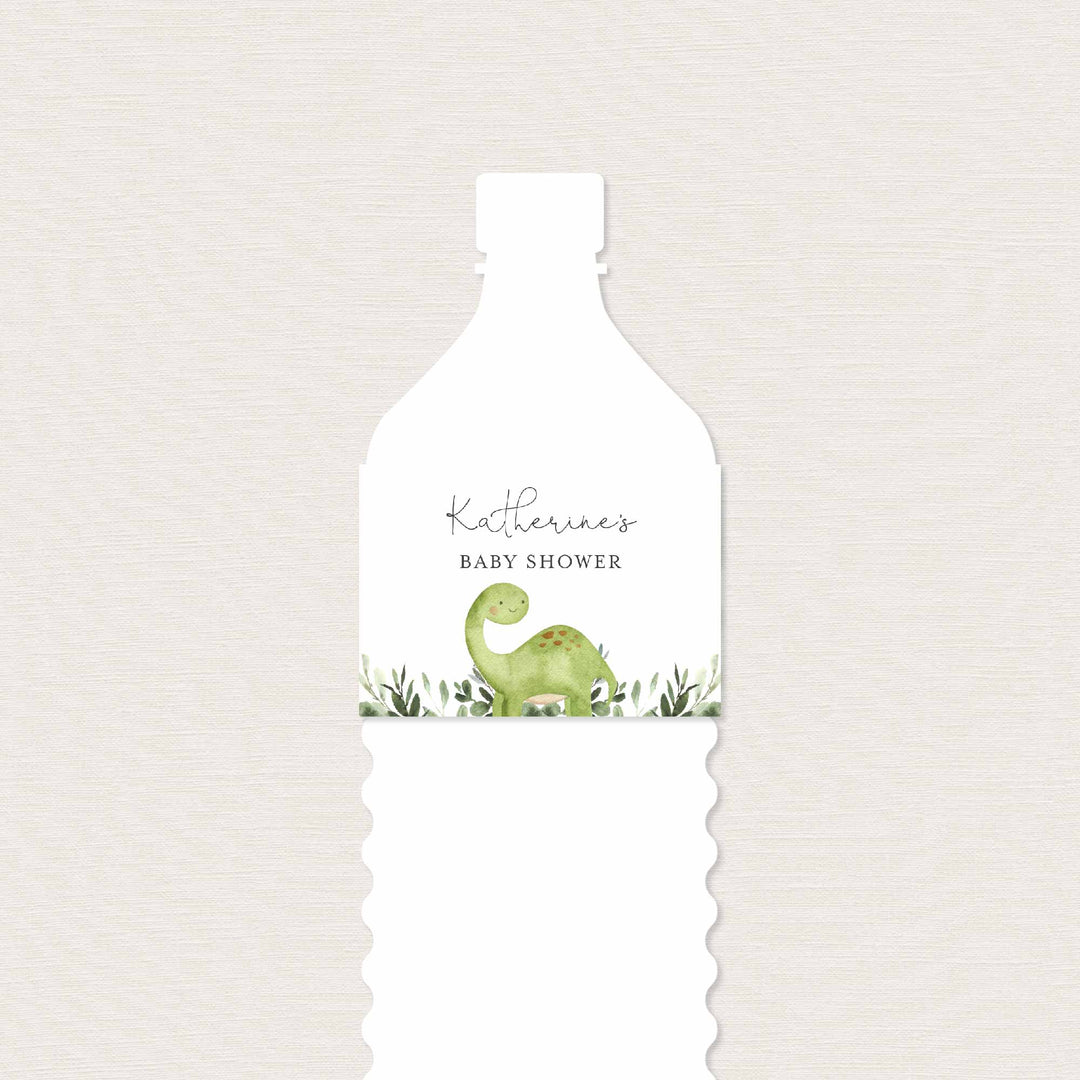 Dinosaur Baby Shower Water Bottle Label Printable