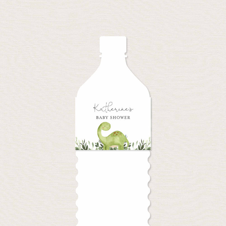 Dinosaur Baby Shower Water Bottle Label Printable