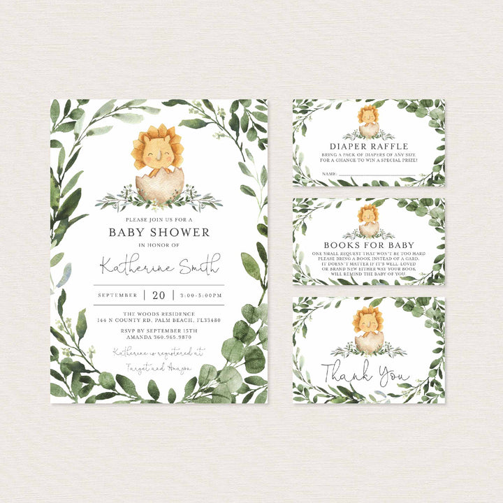 Baby Dinosaur Baby Shower Suite Printable