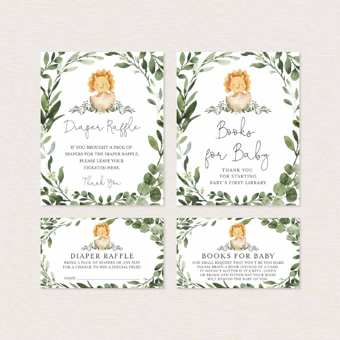 Baby Dinosaur Baby Shower Suite Printable