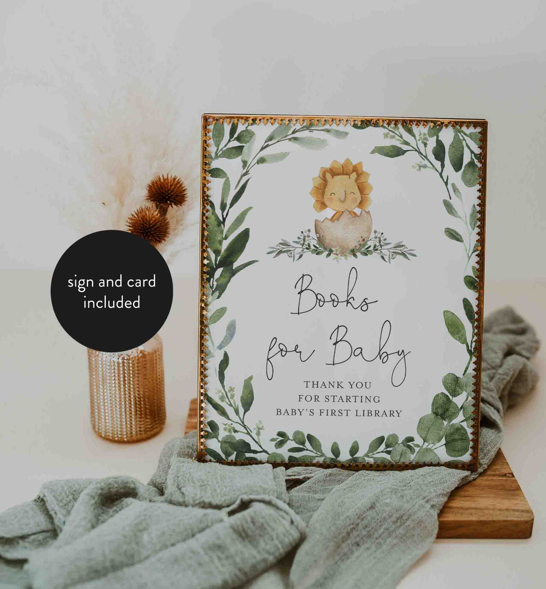 Baby Dinosaur Baby Shower Books For Baby Printable