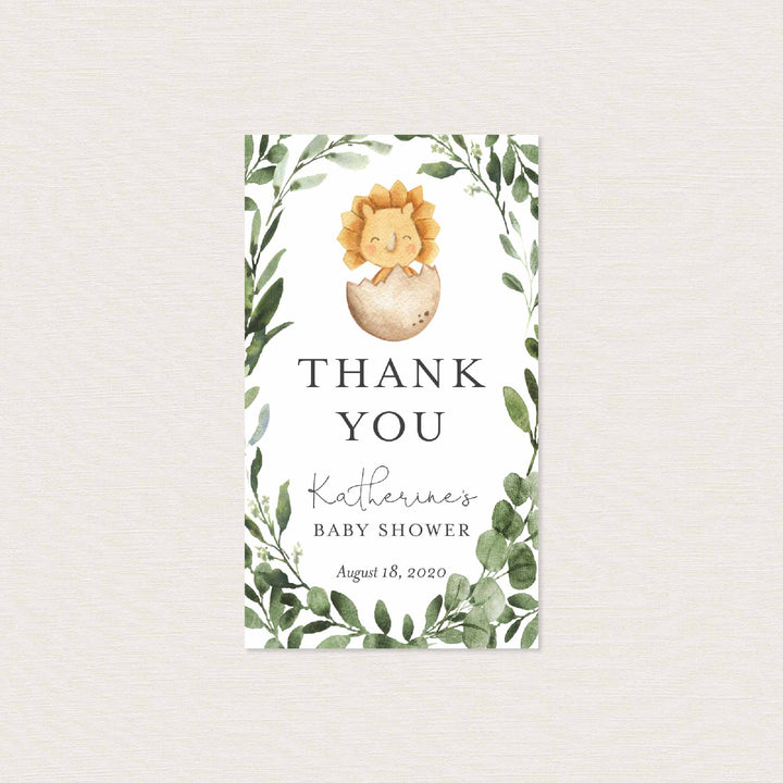Baby Dinosaur Baby Shower Favour Tag Printable