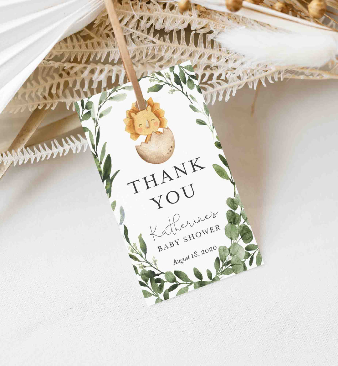 Baby Dinosaur Baby Shower Favour Tag Printable