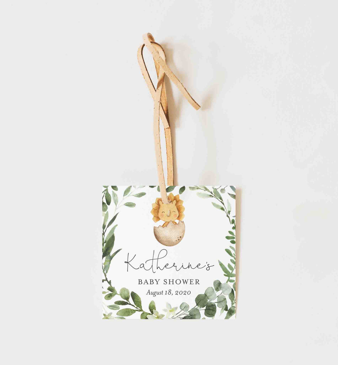 Baby Dinosaur Baby Shower Favour Tag Printable