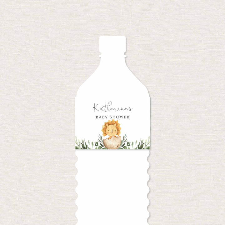 Baby Dinosaur Baby Shower Water Bottle Label Printable