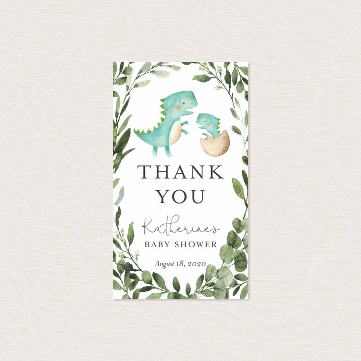 Mummy Baby Dinosaur Baby Shower Favour Tag Printable