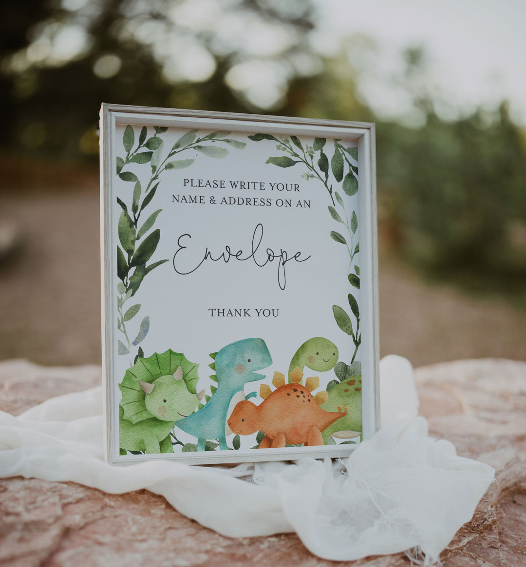 Dinosaurs Baby Shower Address An Envelope Sign Printable