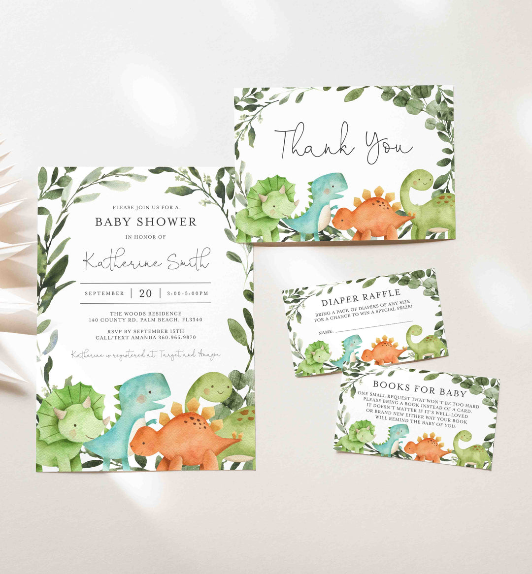 Dinosaurs Baby Shower Suite Printable