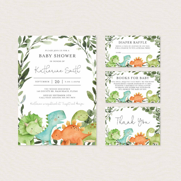 Dinosaurs Baby Shower Suite Printable