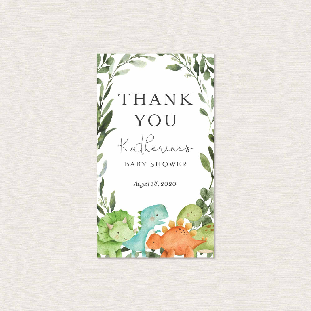 Dinosaurs Baby Shower Favour Tag Printable