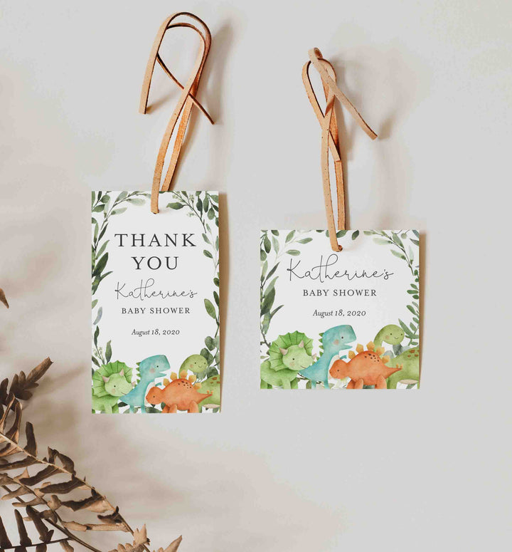 Dinosaurs Baby Shower Favour Tag Printable