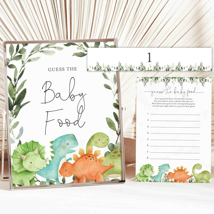 Dinosaurs Baby Shower Guess The Baby Food Game Printable