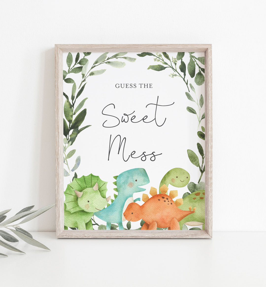 Dinosaurs Baby Shower Guess The Sweet Mess Game Printable