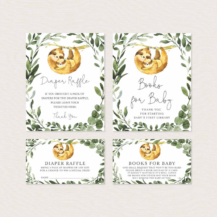 Mummy Baby Sloth Baby Shower Suite Printable