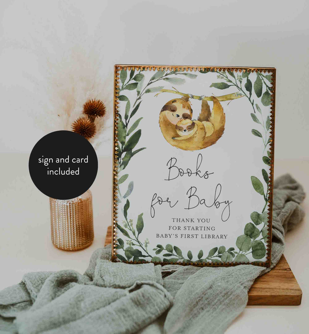 Mummy Baby Sloth Baby Shower Books For Baby Printable