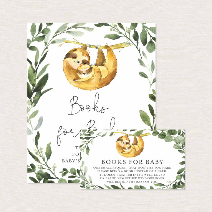 Mummy Baby Sloth Baby Shower Books For Baby Printable