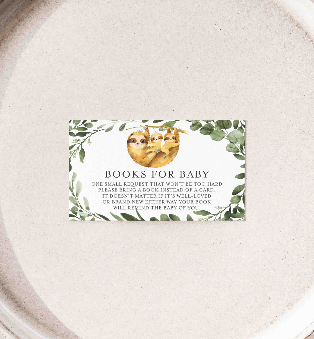 Twin Sloths Baby Shower Books For Baby Printable