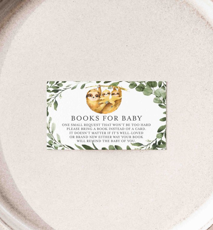 Twin Sloths Baby Shower Books For Baby Printable