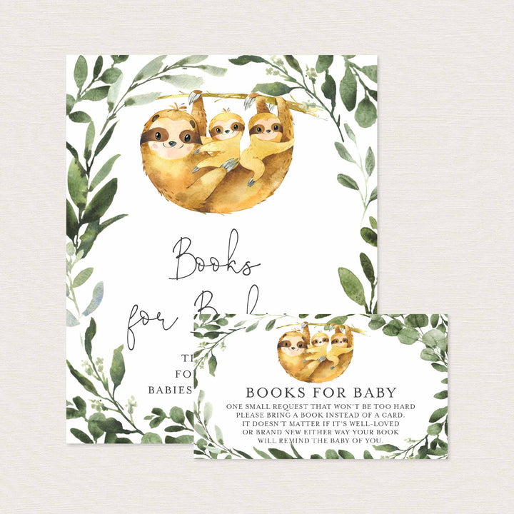 Twin Sloths Baby Shower Books For Baby Printable