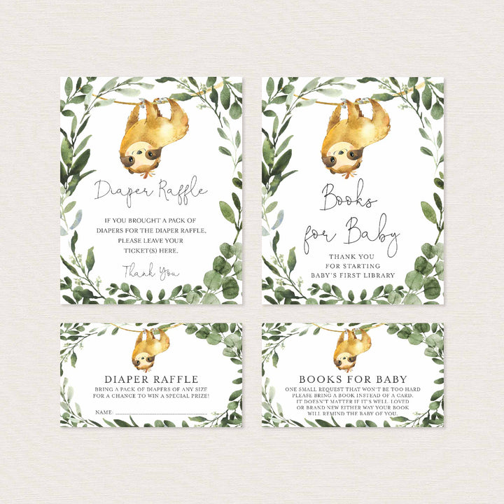 Sloth Baby Shower Suite Printable