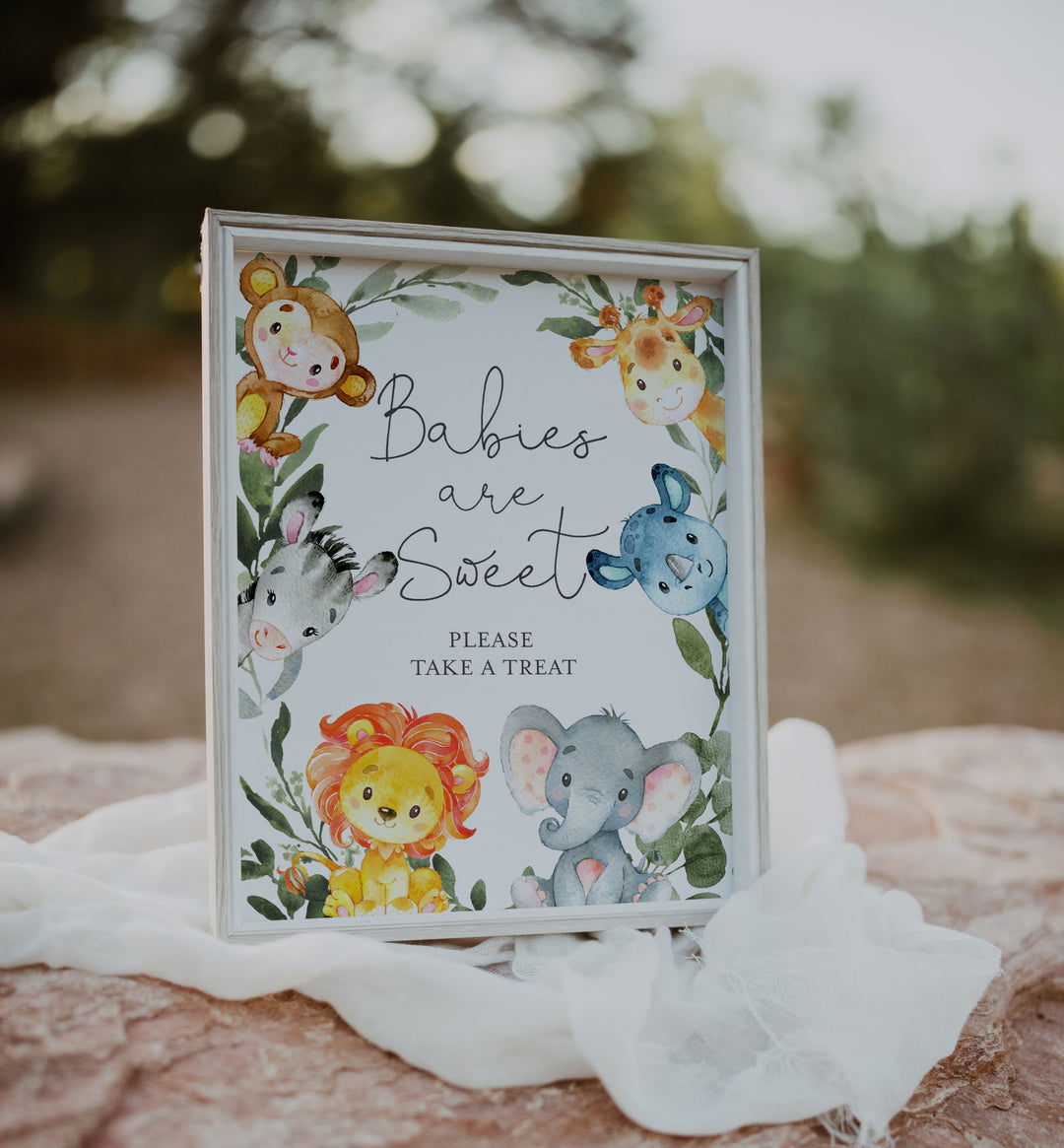 Jungle Animals Baby Shower Babies Are Sweet Sign Printable