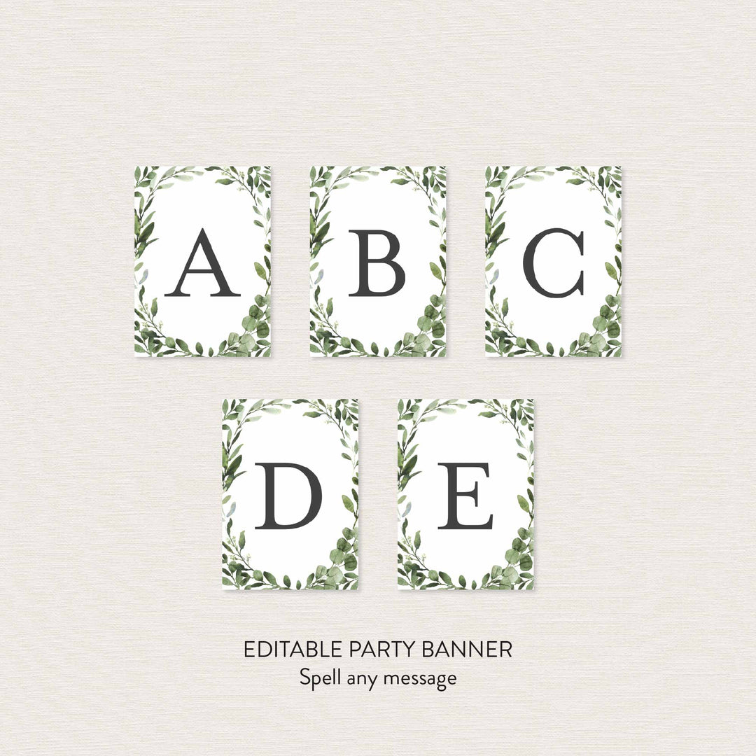 Jungle Animals Baby Shower Party Banner Printable