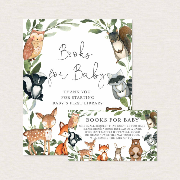 Woodland Animals Baby Shower Books For Baby Printable