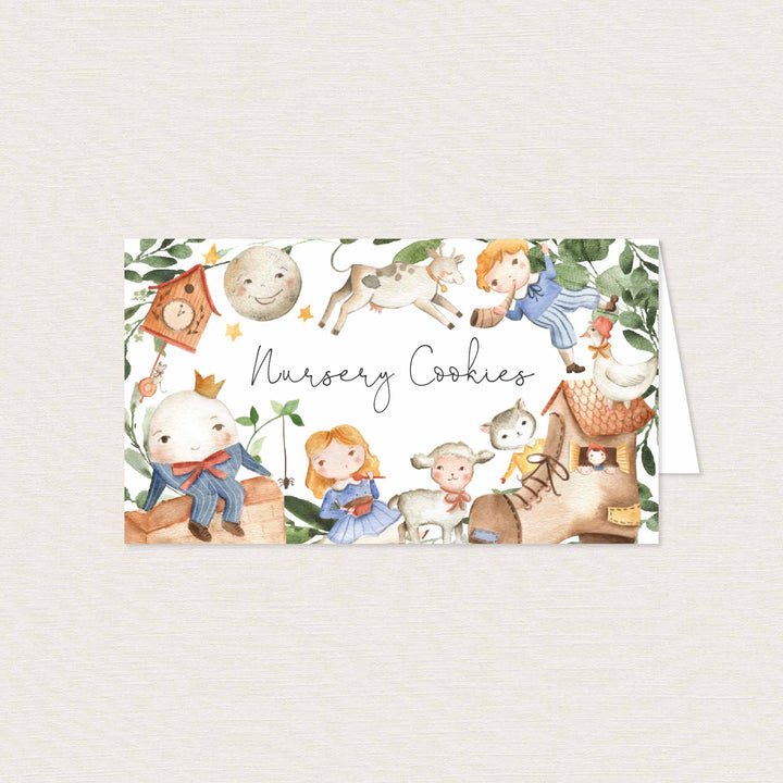 Nursery Rhymes Baby Shower Food Labels Printable