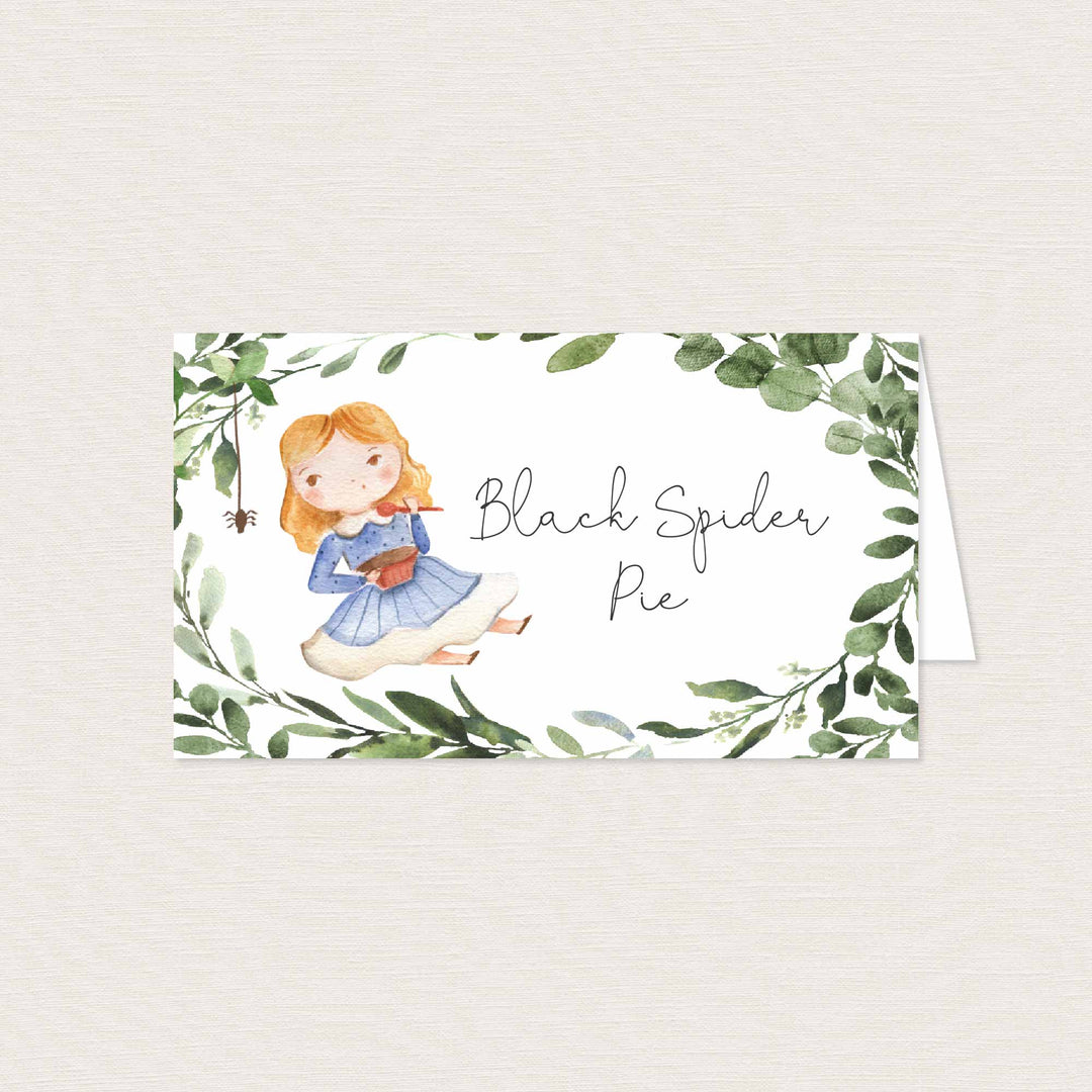 Nursery Rhymes Baby Shower Food Labels Printable