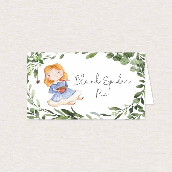 Nursery Rhymes Baby Shower Food Labels Printable